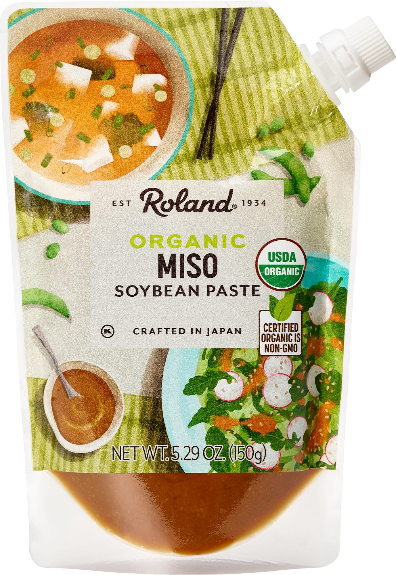 Roland Foods Organic Miso Paste, Specialty Imported Food, 5.29 Ounce Pouch, Pack of 1