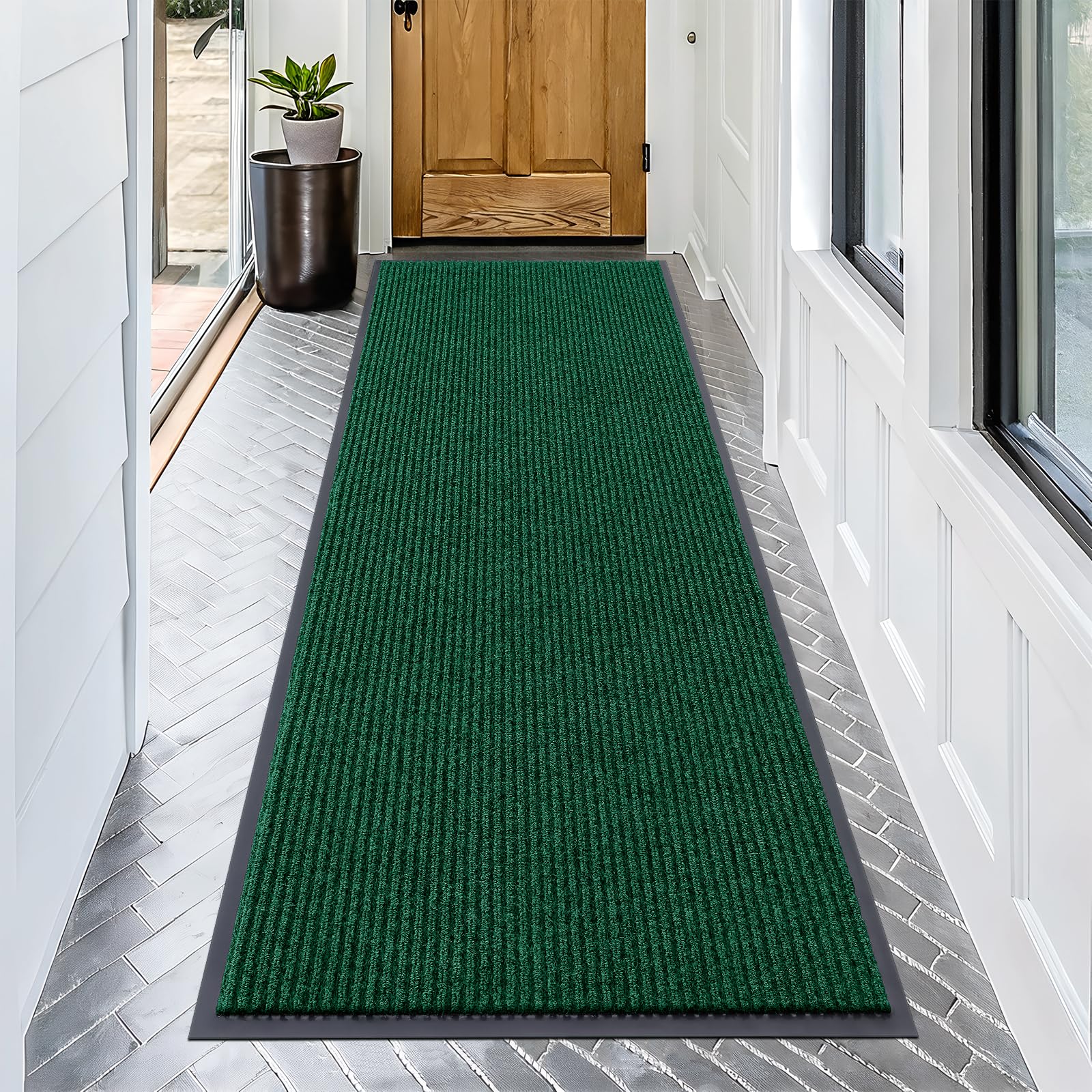 OLANLY Front Door Mat Indoor Outdoor Entrance, Waterproof Heavy Duty Doormat, Fade Resistant, Low Profile, Easy Clean Patio Porch Welcome Floor Mats for Entry, 29.5x17, Beige — view 183