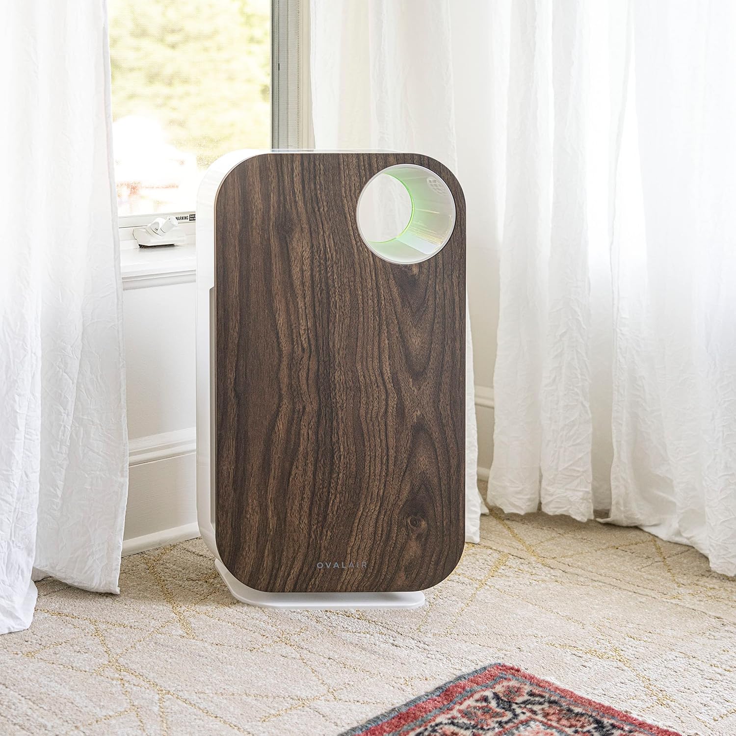 OVAL AIR AIR1000D-COVER Custom Air Purifier Face Cover, 24.4" x 13.7" x 1.38", Olympic Dark Walnut
