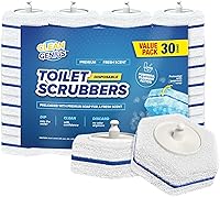 CleanGenius Disposable Prefilled Toilet Bowl Scrubbers, 30-Pack - Fresh Scent, Stain-Fighting Ready-to-Use Cleaners
