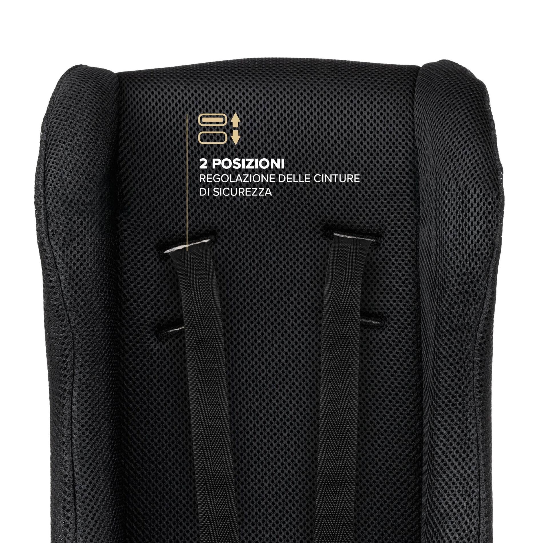 POLISPORT 8015000019 – Mini Pelican Tutto Clima Riduttore Seduta Bebè con Cintura a 5 Punti per Rimorchio, Passeggino e Bici Cargo – Traspirante, Sicuro e Compatibile da 7 a 18 Mesi, Nero