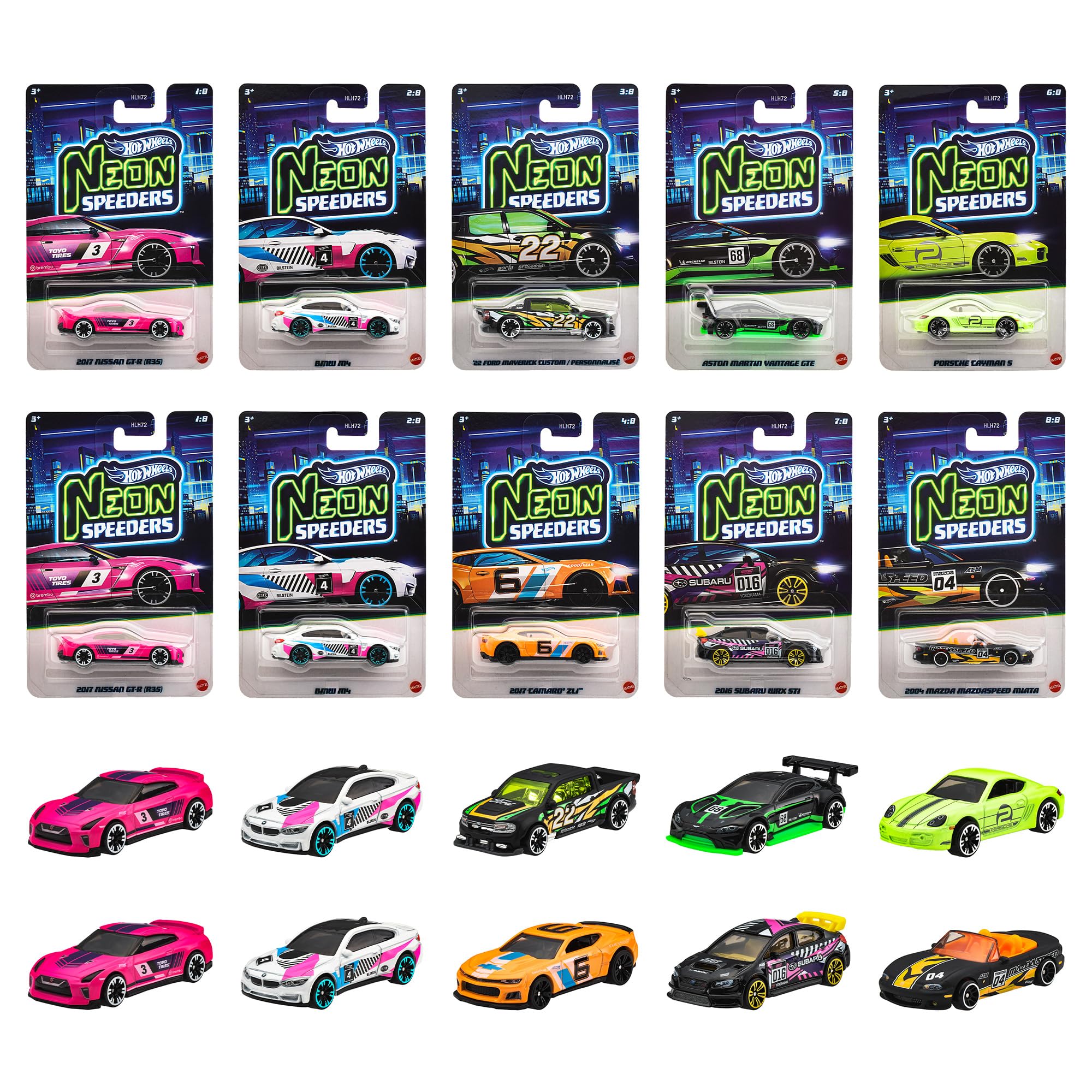 Amazon | ホットウィール(Hot Wheels) ネオン・スピーダーズ アソート