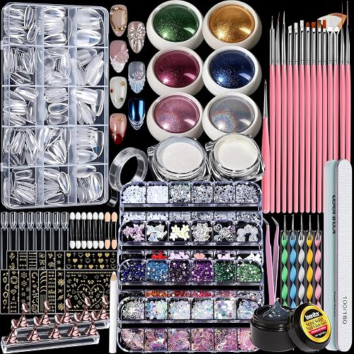 Teenitor Acrylic Nail Kit With Chrome Powder
