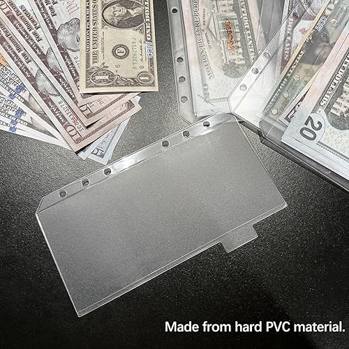 Miniatura 2 de 12 bolsillos para carpetas A6 sin cremalleras, sobres de presupuesto sin cremallera con diseño de puntas de índice, bolsa A6 para carpeta de 6