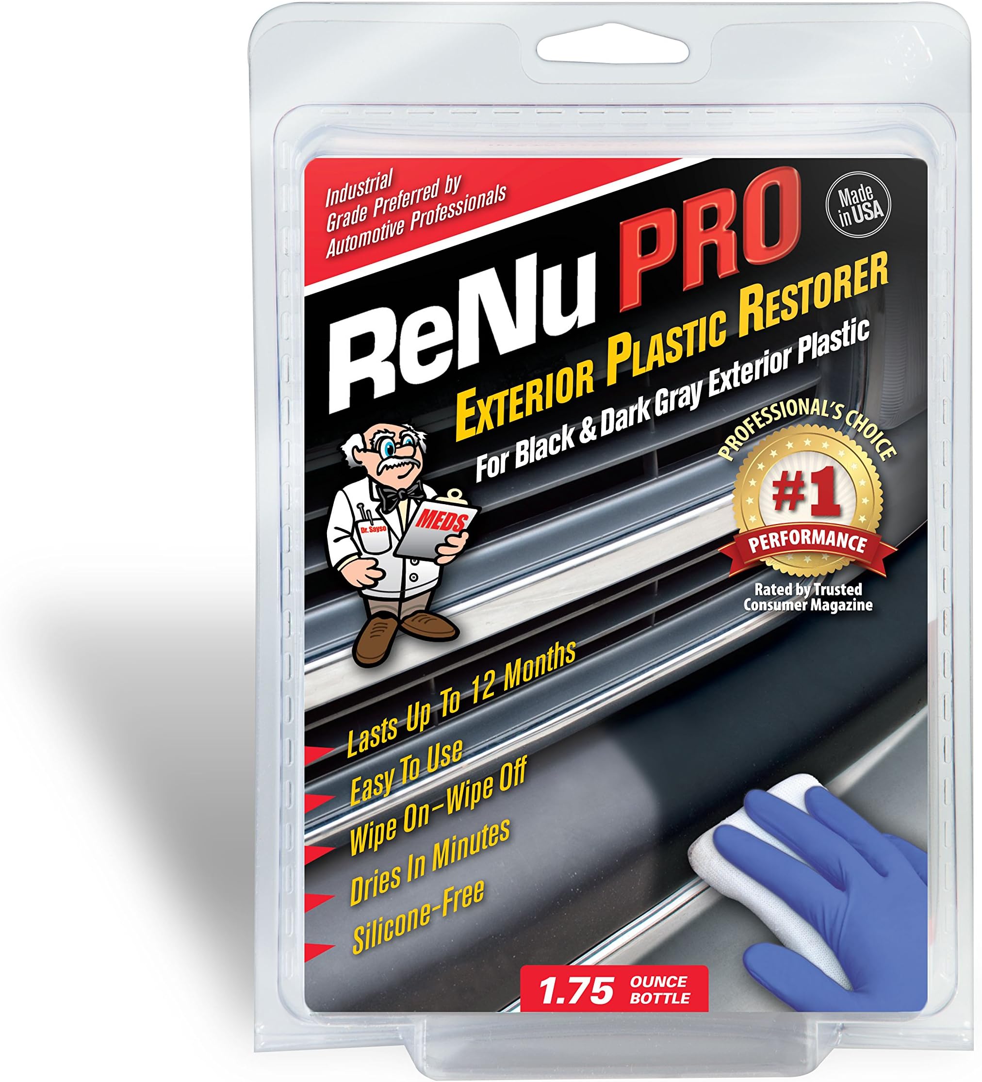 MEDS ReNu Pro (RPK175-CS) Automotive Trim Restorer Kit - 1.75 oz., (Pack of 12)