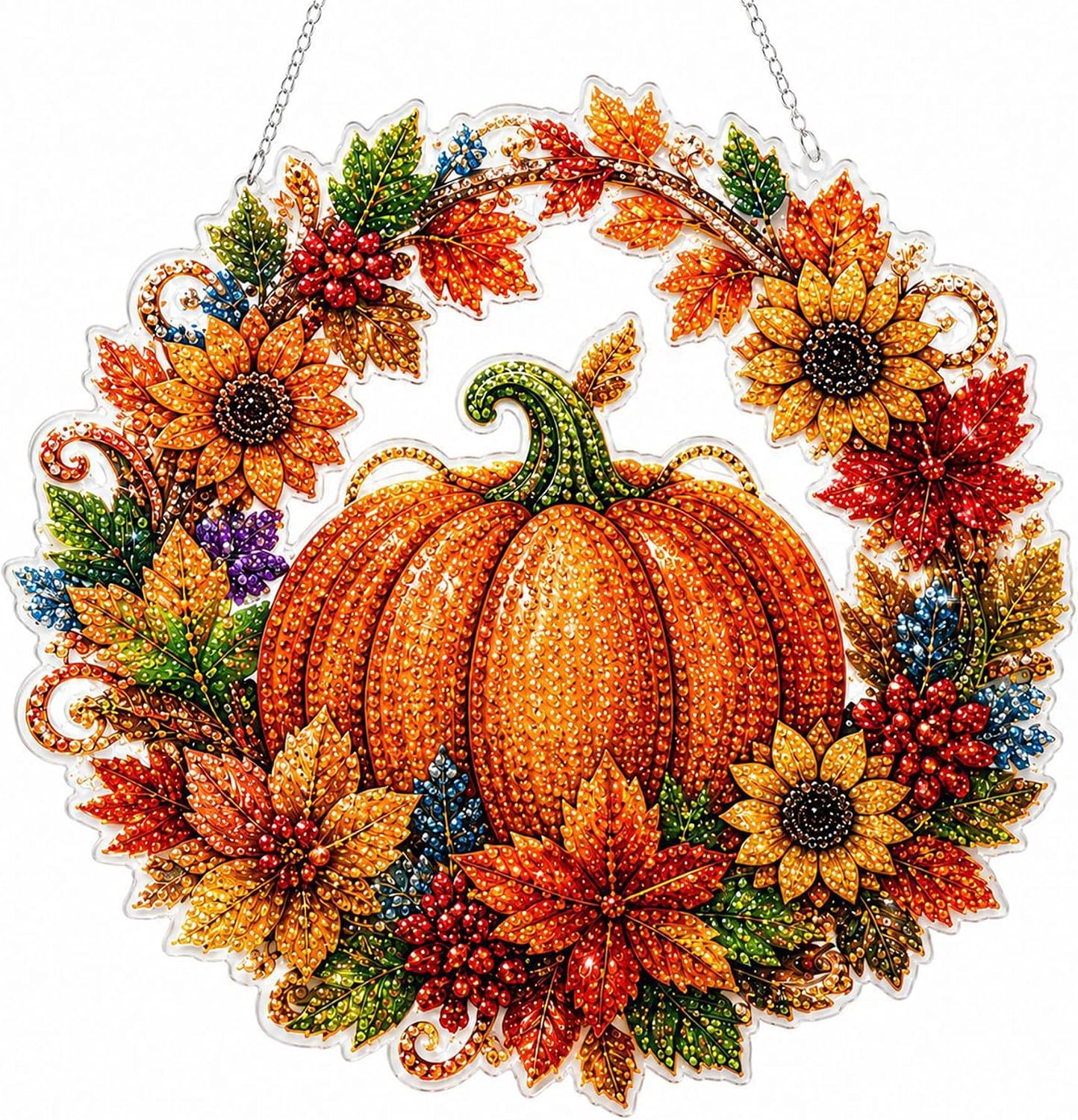AYTHSRIC Halloween Diamond Art Hanging Kits for Adults Beginners, DIY Acrylic 5D Special Shaped Crystal Diamond Gem Art Painting Hanging Ornament for Home Wall Decor and Gift (A4)