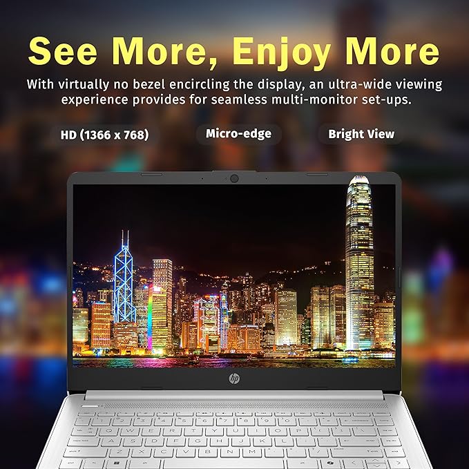 HP Stream 14" HD, Celeron N150, 16GB RAM, 288GB, Win 11 S, Plata miniatura 5