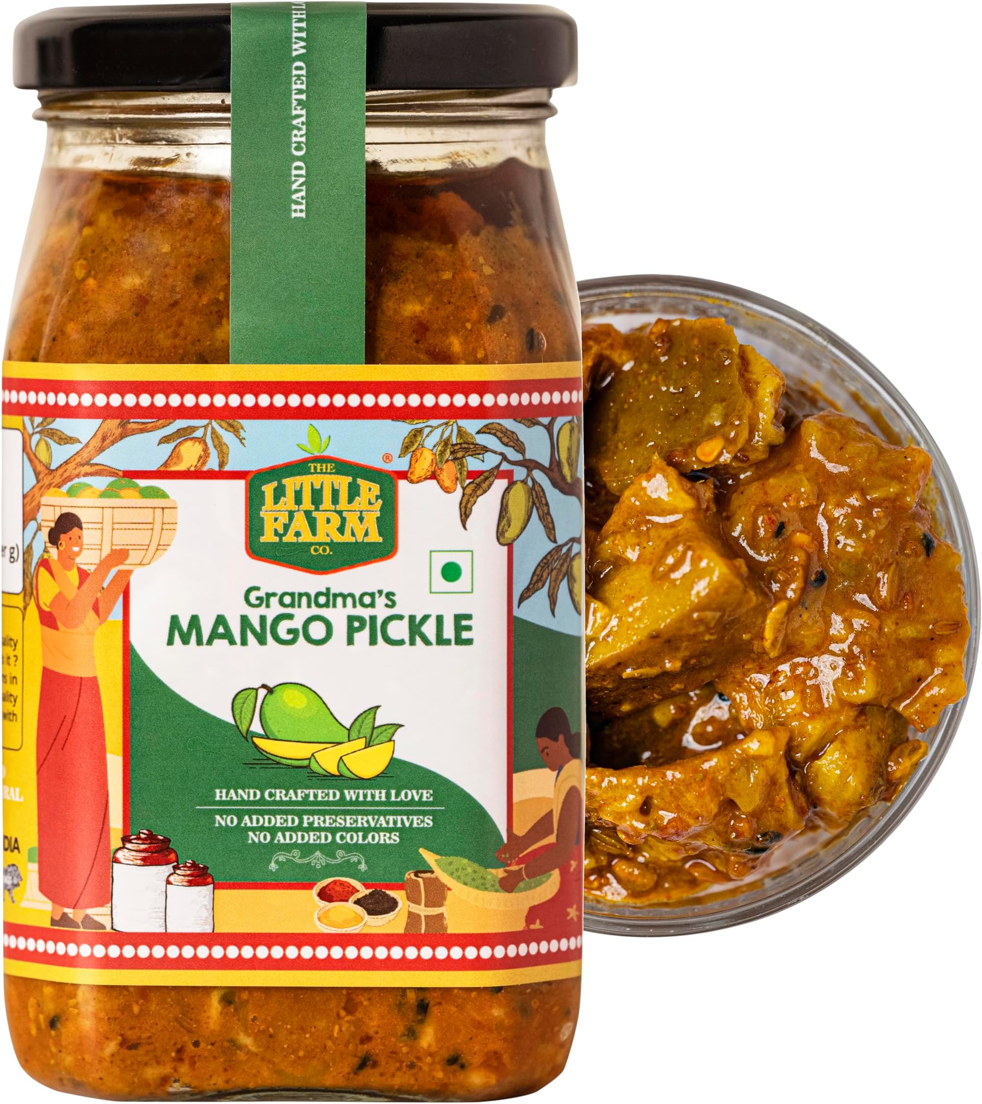 The Little Farm Co Punjabi Style Mango Saunf Pickle/Aam Ka Achar 400 gm (14.10 oz)