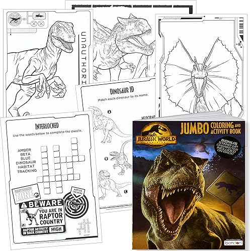 Miniatura 8 de Jurassic World - Libro para colorear y actividades jumbo, 64 páginas