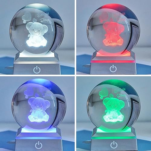 Miniatura 6 de EUSTUMA Base de luz LED, soporte de exhibición cuadrado antideslizante en una variedad de colores, adecuado para obras de arte esféricas de cristal