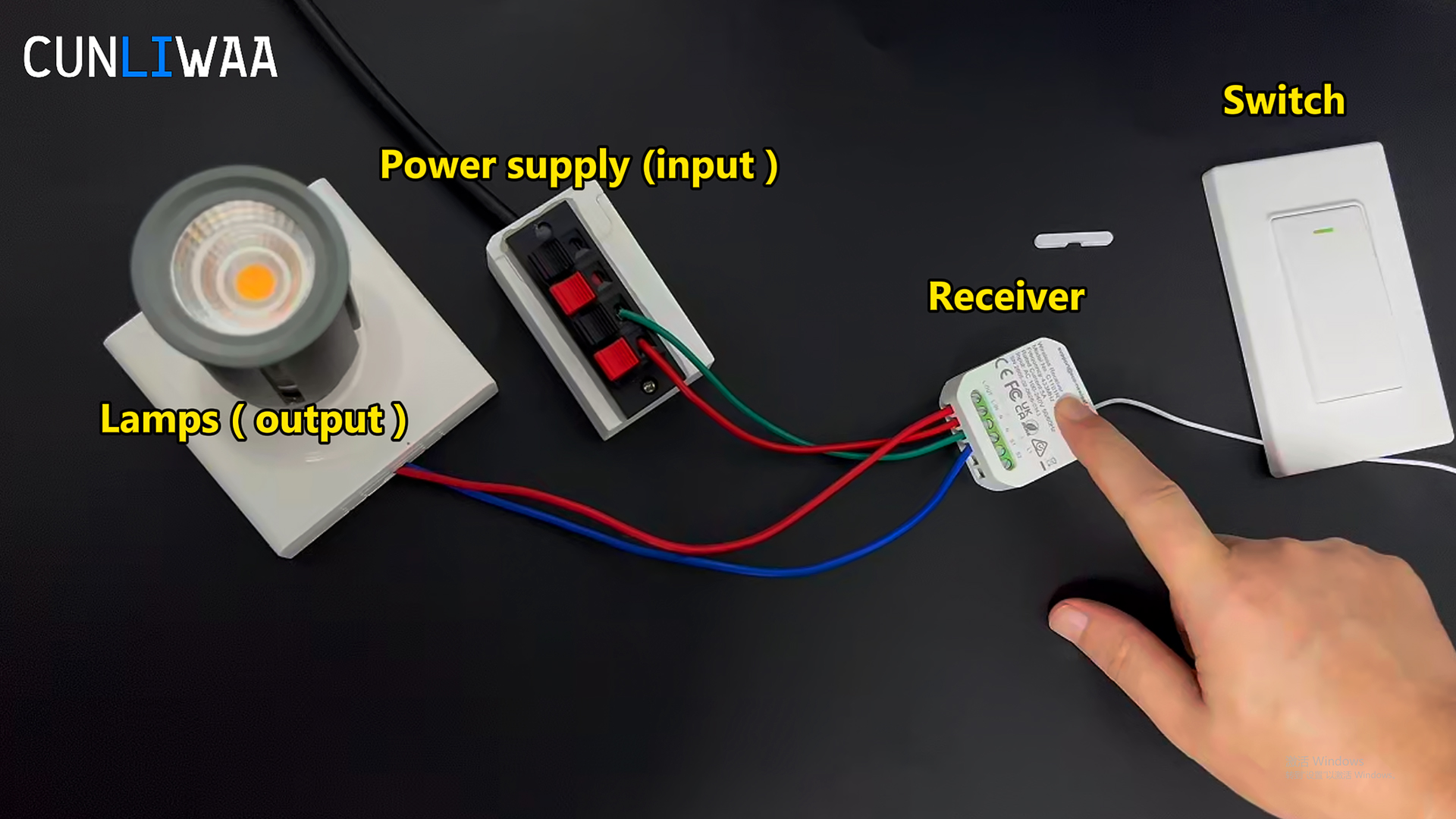 Image of Wireless Light Switch and Receiver Kit, Remote Light Switch