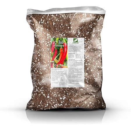 GREEN24 Chilierde Paprikaerde Spezial Capsicum Erde - 10 Liter Profi Linie Substrat auch geeignet für Tomaten und Gemüse
