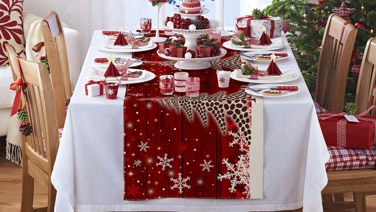 Winknowl Lot De 4 Sets De Table Merry Christmas Pour Table De Salle à Manger, 30,5 X 45,7 Cm, Lavables Pour Fête, Cuisine, Salle à Manger (vert/rouge