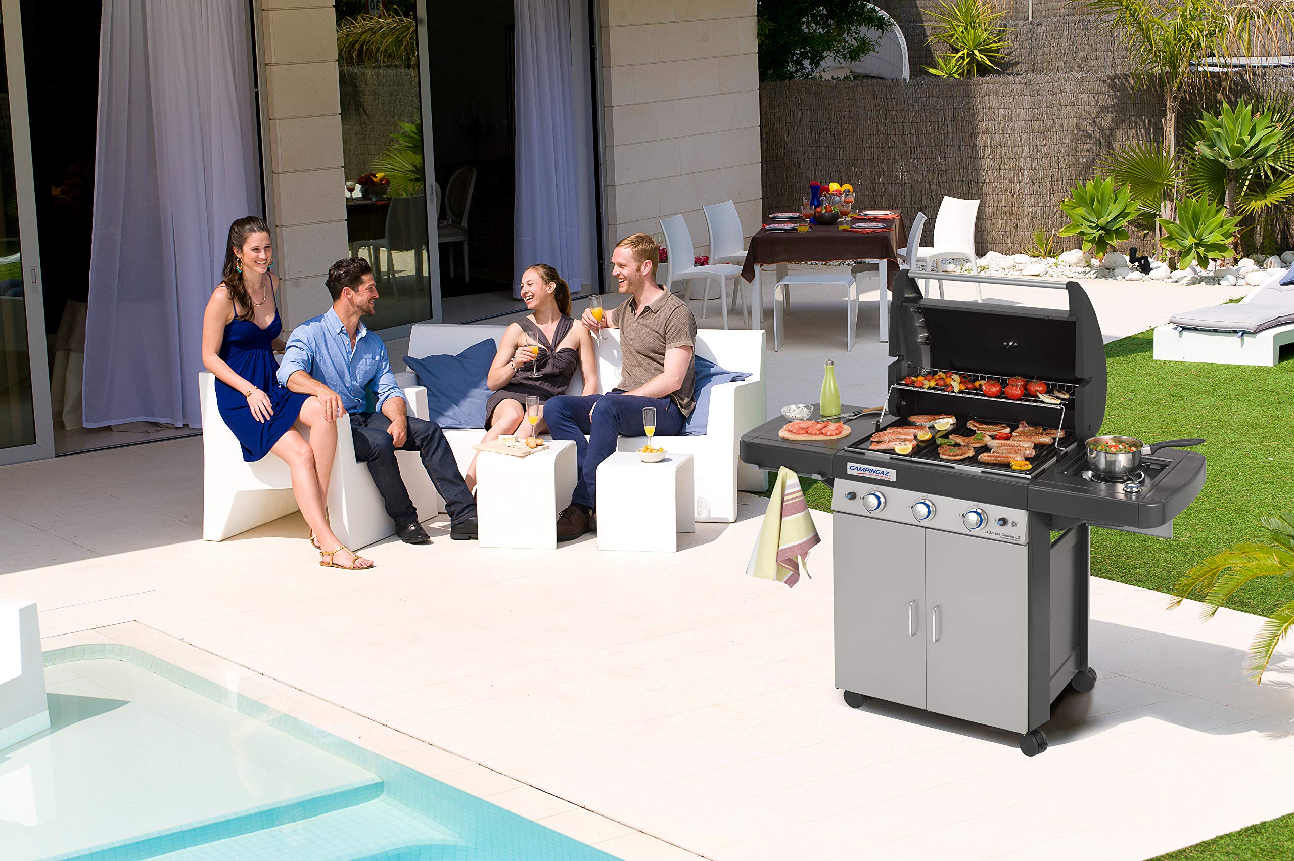 Campingaz 3 Series Classic LS Gas BBQ 3 Burner Gas Barbecue Grill 9.6 KW Power Instaclean Easy