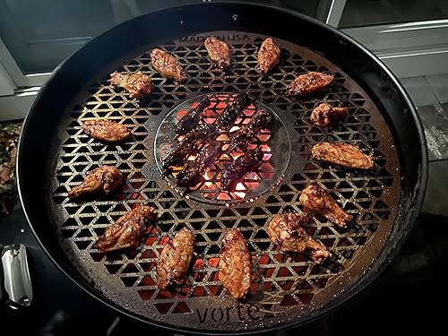 Miniatura 9 de Vorcano BBQ Brand - Cono de parrilla de carbón Vortex de acero inoxidable compatible con hervidor Weber, huevo verde grande, Kamado Joe