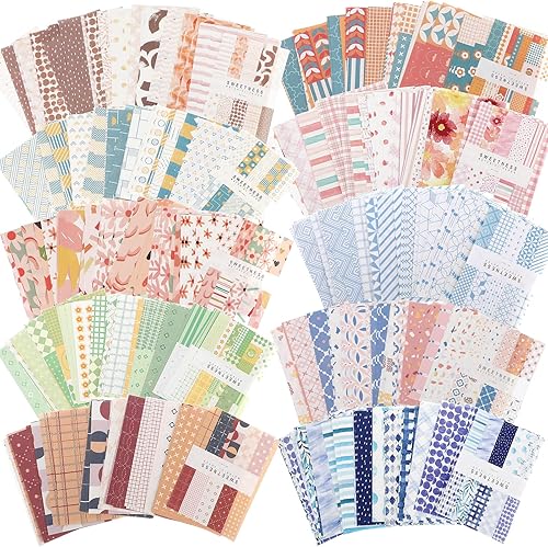 500 hojas de papel vintage para álbumes de recortes, suministros de papel estético, material de papel decorativo para álbumes de recortes, diario,