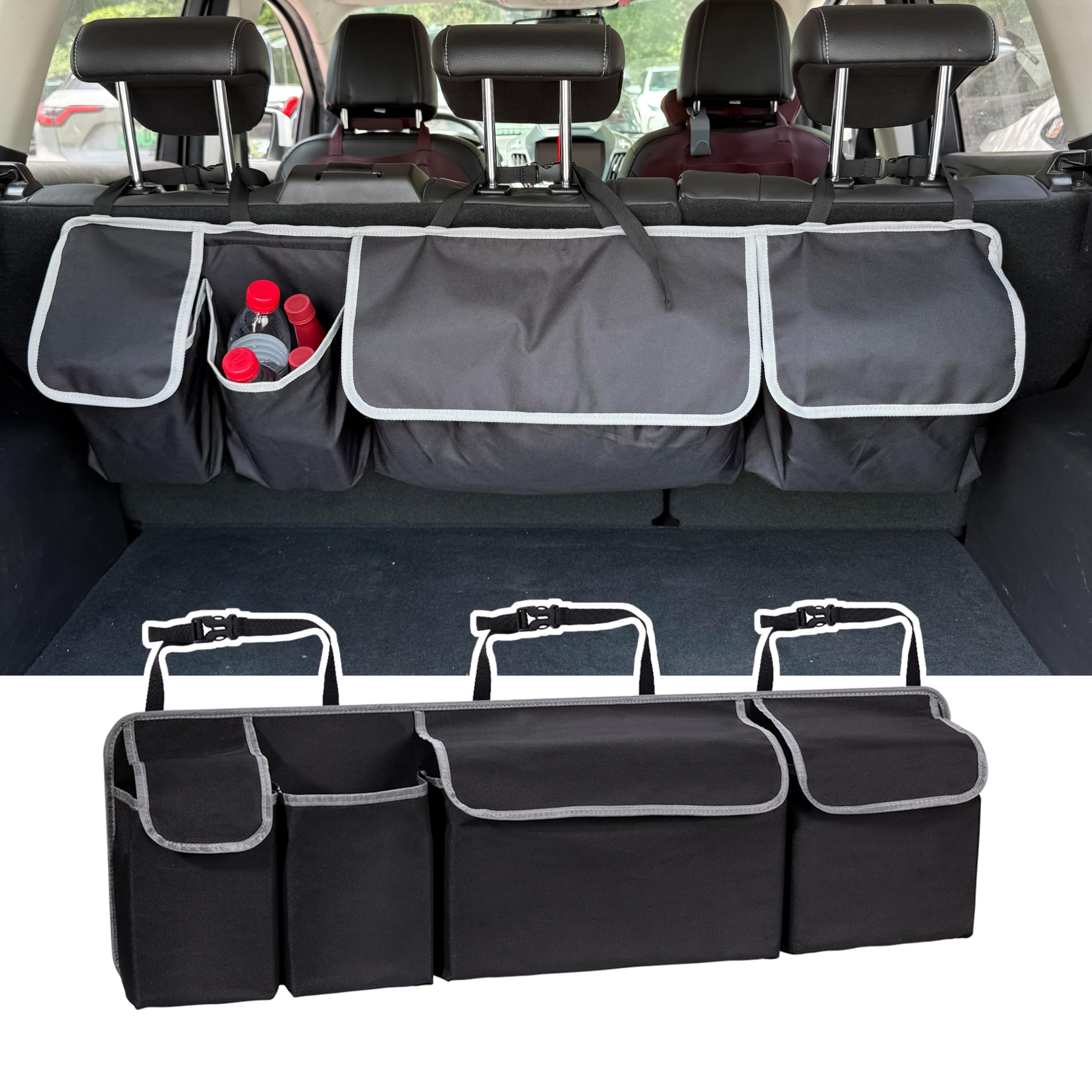ONEMAJI 1Pc Car Boot Organiser Bag for Abarth 500 500L 500X Bravo 2022,