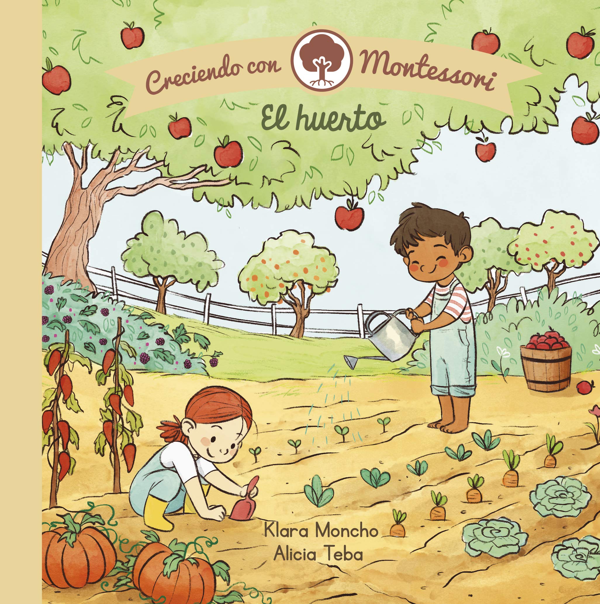 Creciendo con Montessori. Libro de cartón - El huerto (Pequeñas manitas)
