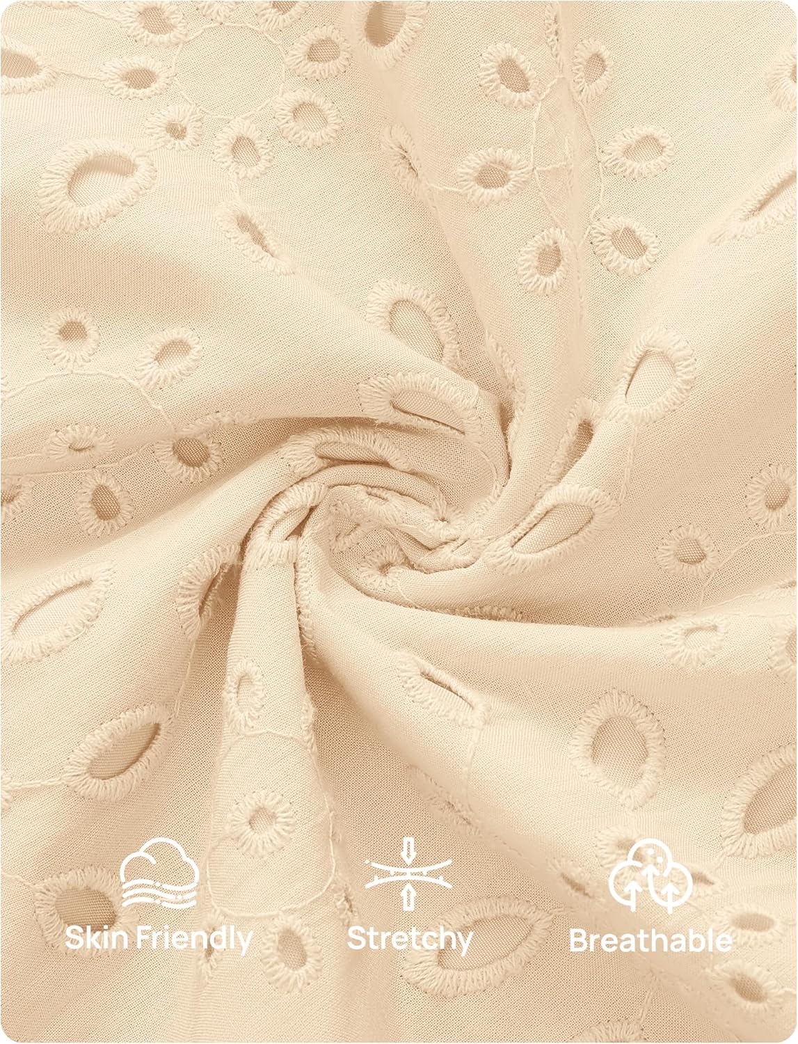 ZESICA Women's Spring Long Sleeve Maxi Dresses 2026 Square Neck Hollow Out Eyelet Smocked A Line Cocktail Party Dress - Image 7