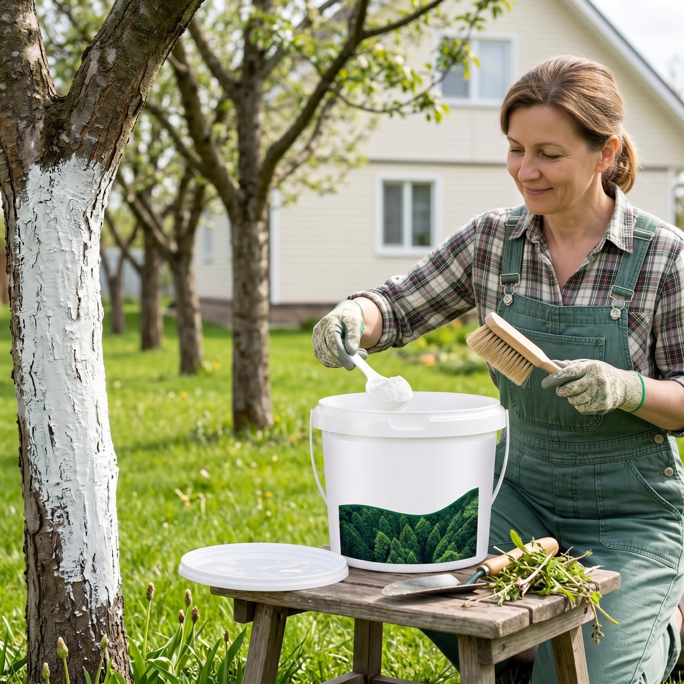Peinture pour arbre|Peinture pour tronc d'arbre, 525 ml, imperméable, haute adhérence, blanche pour protection contre le gel, prête à l'emploi |.Blanc