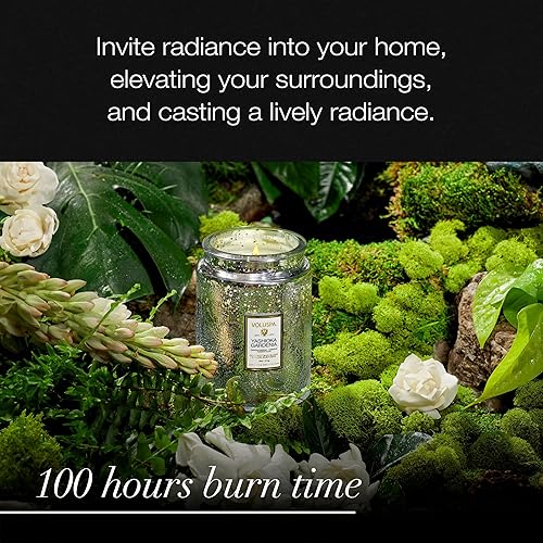Miniatura 5 de Voluspa Yashioka Gardenia Vela | Tarro de vidrio grande | 18 onzas | Tiempo de combustión de 100 horas | Mechas totalmente naturales y cera de coco