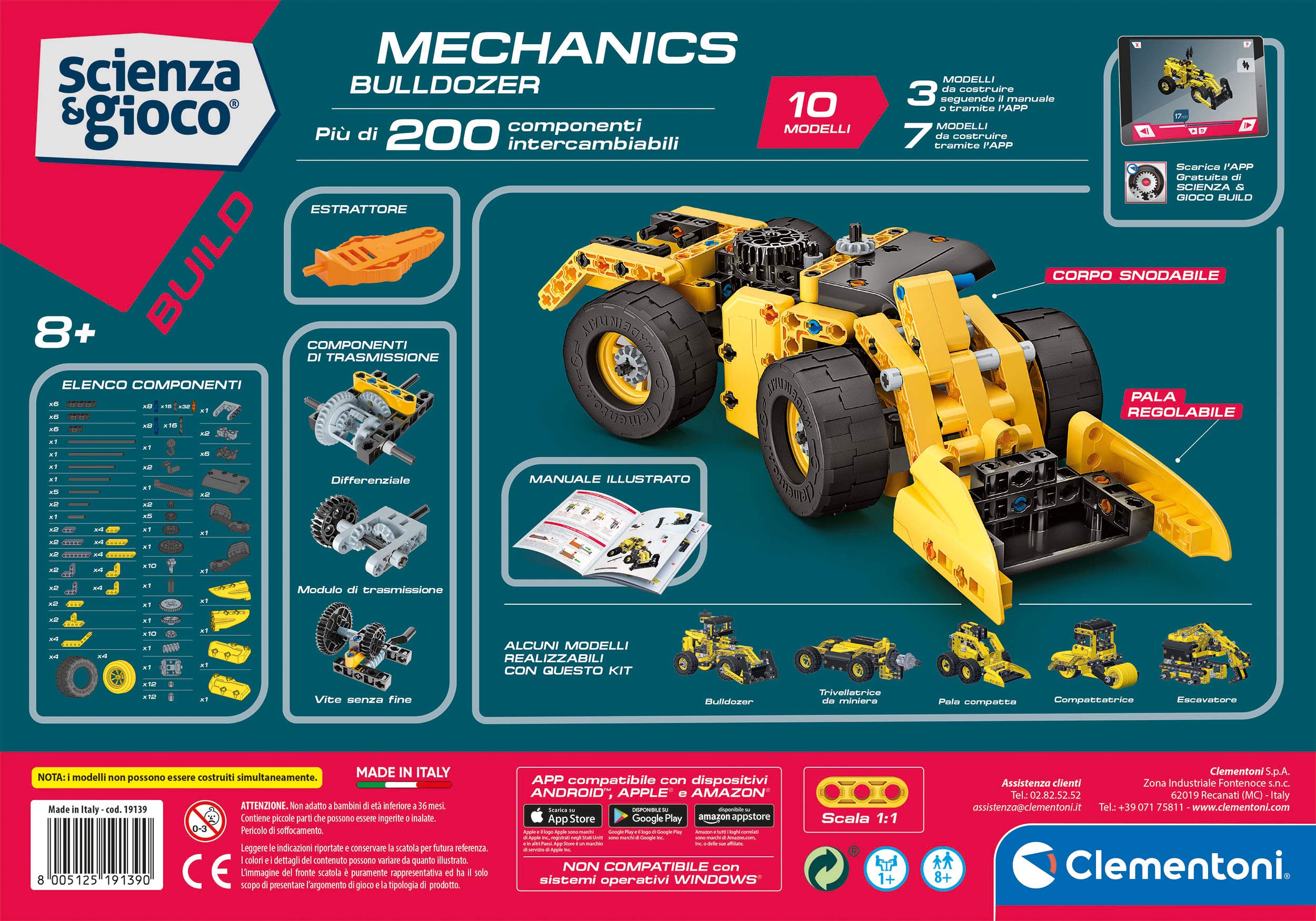 Clementoni Mechanik-Labor – 2-in-1 Rennmaschinen-Bausatz Für Kinder Ab 8 Jahren