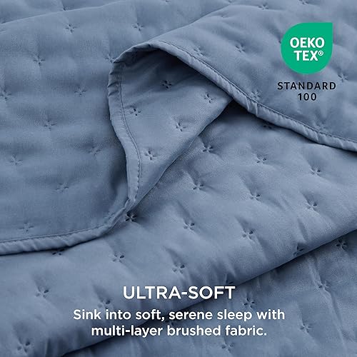 Miniatura 3 de Bedsure - Juego de edredón individual extra largo. Juego de edredón ultrasónico suave individual. Colcha trébol de tamaño individual. Colcha ligera