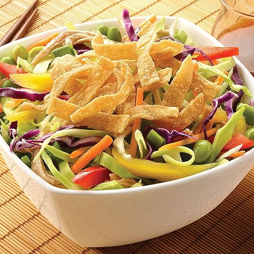 Miniatura 3 de Fresh Gourmet Auténticas tiras Wonton  3.5 onzas, paquete de 9  Bajo en carbohidratos  Decoración crujiente para aperitivos y ensaladas