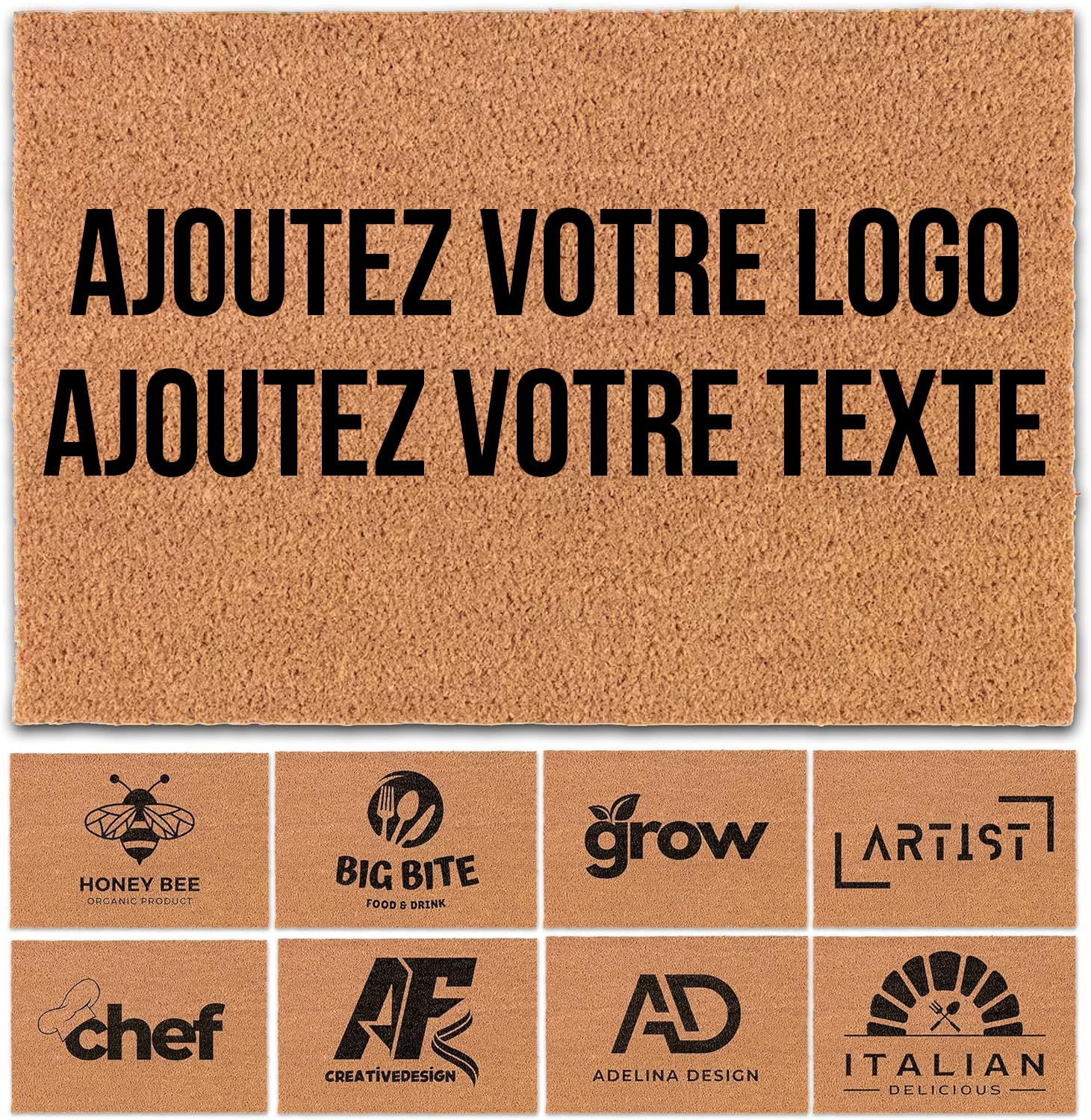 Paillasson personnalisé contre les sols sales tapis coco antidérapant