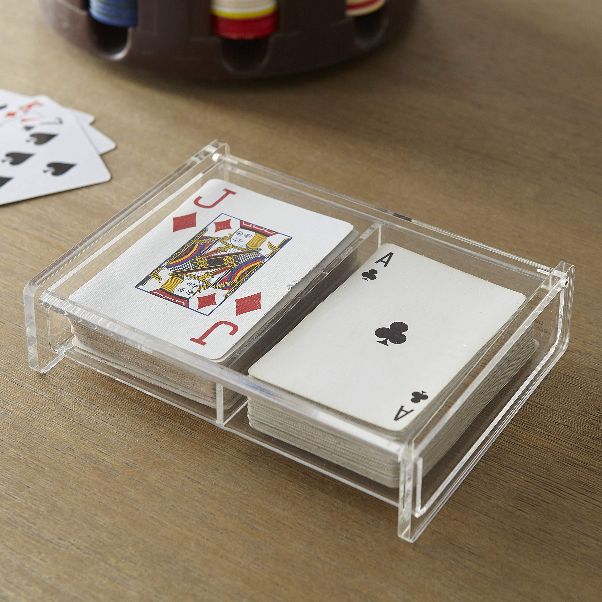 Huang Acrylic Acrylic Lucite 2 Playing Card Box 1