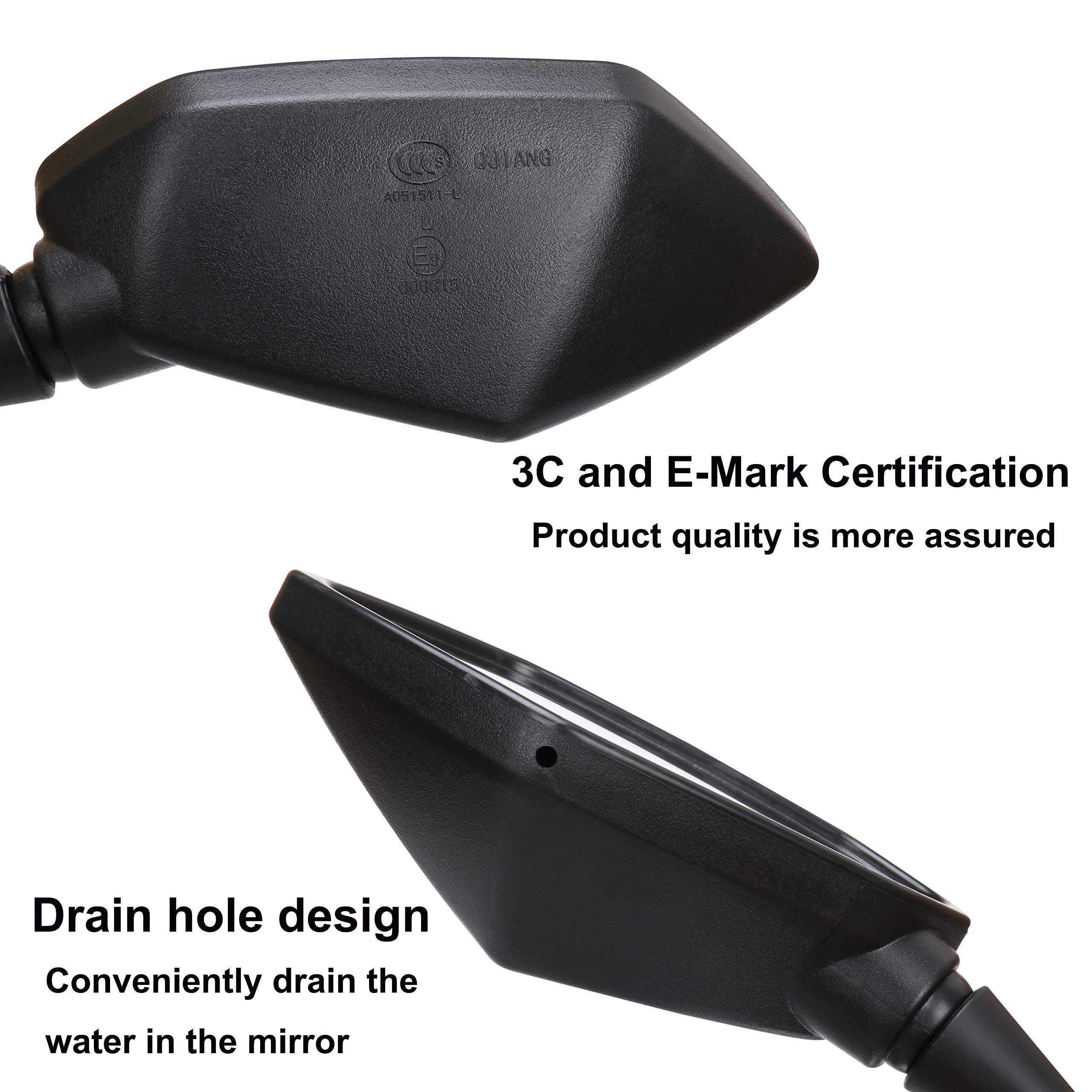 TABEN Motorcycle Rearview Mirror Side Mirror Hawk-eye with 7/8