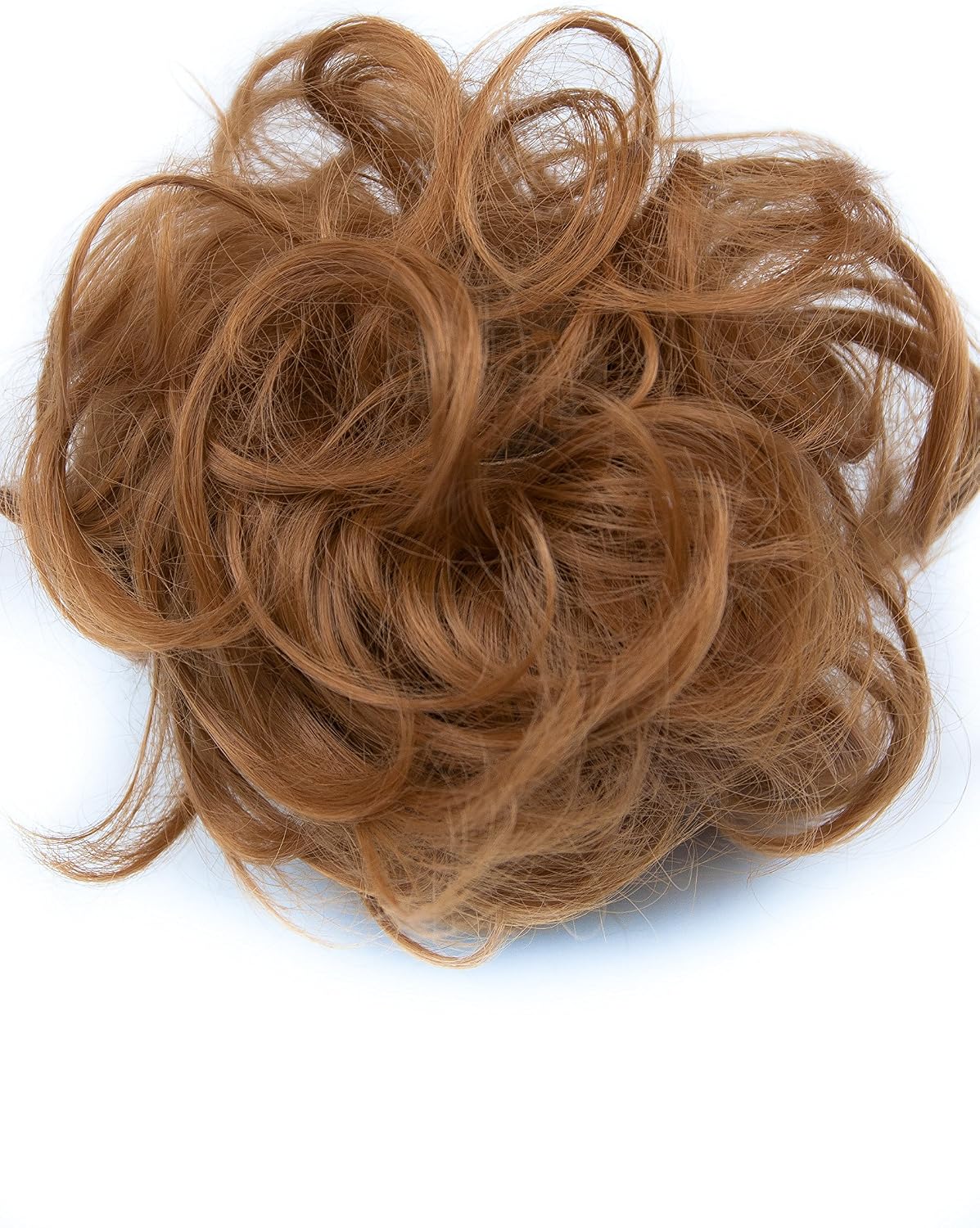 Miss20 Scrunchy Scrunchie Bun Up Do Hair Piece Hair Ribbon Ponytail Extensions Wavy Messy Bun (M25 ASH GOLDEN BROWN)