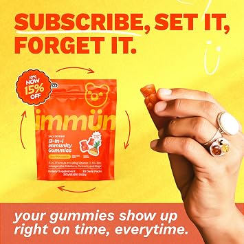 Gruns Immun Immunity Gummies, Vitamin C, Daily Immune Support, 28 ct
