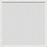 Vista 274 de PinPix Tablero de anuncios de corcho de 12 x 12 pulgadas. Este tablero decorativo enmarcado viene con diseño de círculos B W y un marco blanco