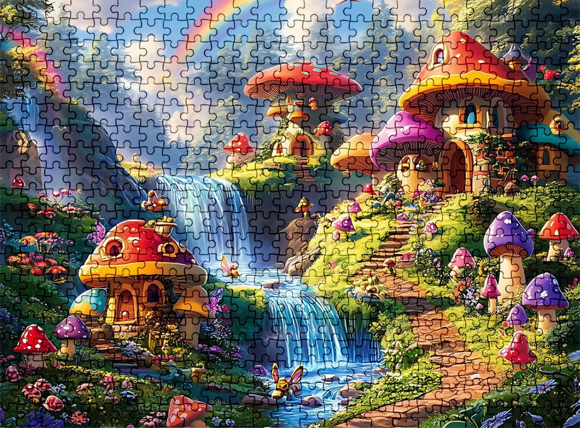 Puzzle 5000 elementów dla dorosłych, jesienny krajobraz-2 trudne i kolorowe drewniane puzzle, duża łamigłówka 156,5 x 105,5 cm, antystresowa gra z plakatem, dekoracja ścienna do domu, prezent dla