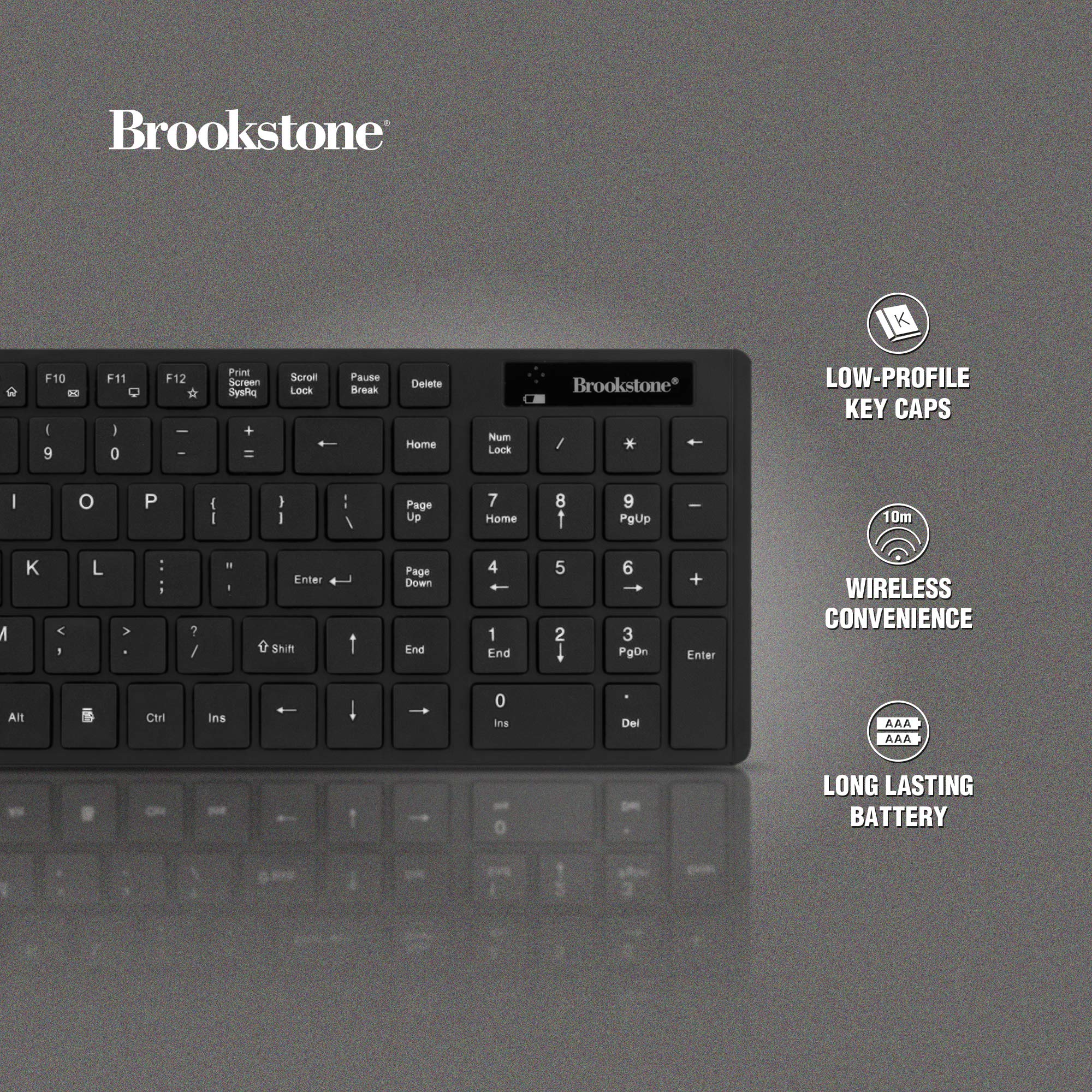 Buy Brookstone Wireless Mouse & Keyboard Bundle- 2 in 1 Desktop Combo ...
