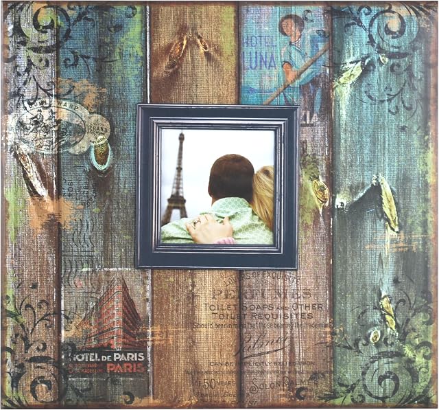 MBI Vintage Travel Post Bound Scrapbook with Window 12 x 12-Inch