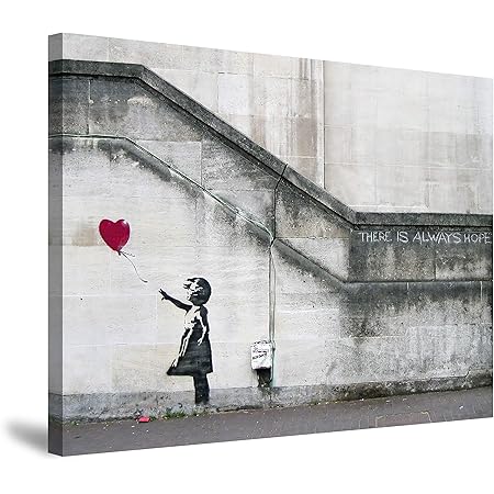 Amazon Co Jp My Life Banksy バンクシー 女の子 赤い風船 ポスター バンクシー アートパネル アートフレーム モダン ポスター バンクシー フレーム装飾画 キャンバス絵画 アートボード 部屋飾り 壁の絵 壁掛け ソファの背景絵画 木枠セット 40 50cm ホーム キッチン