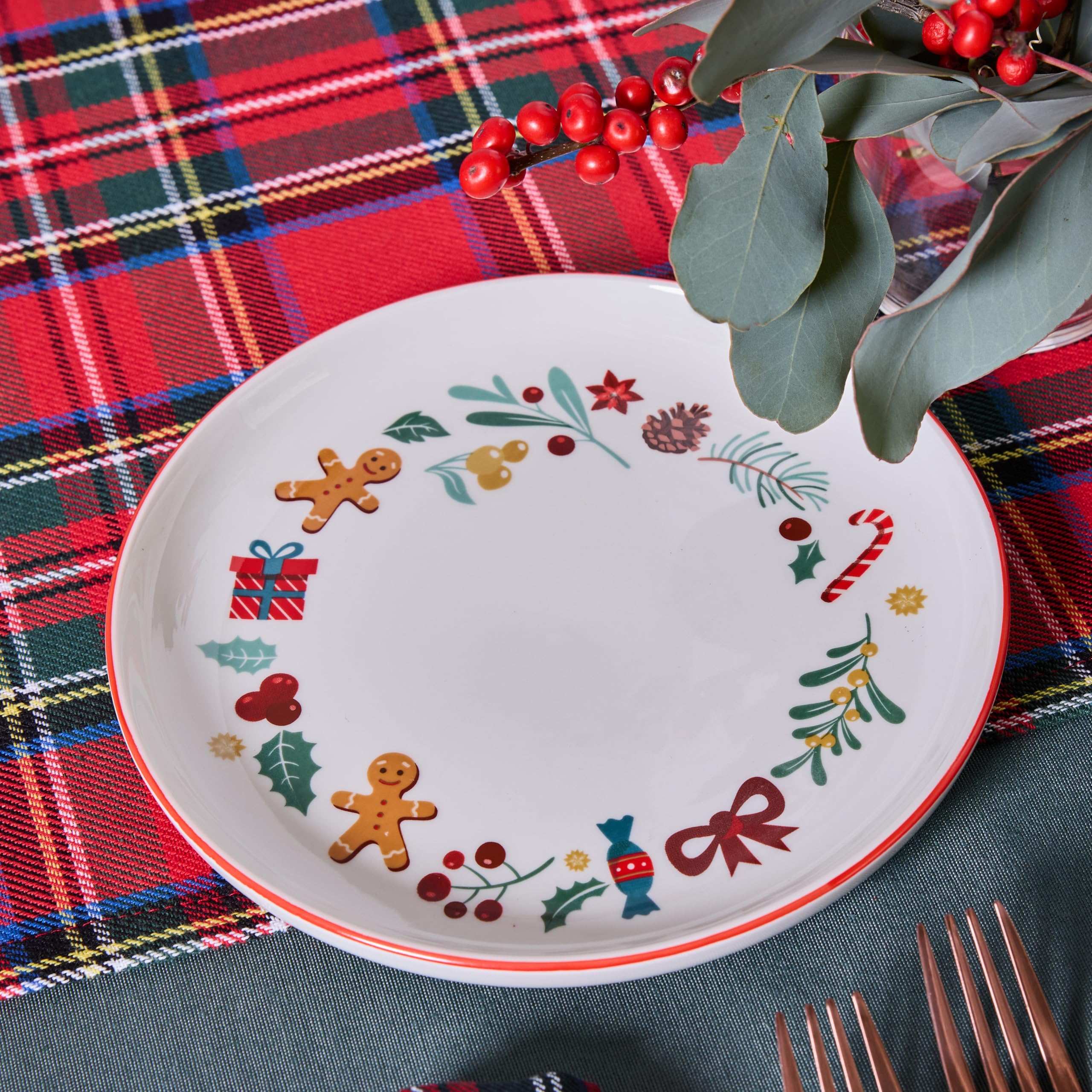 Tognana Carol, Servizio piatti 12 pezzi, porcellana, multicolor