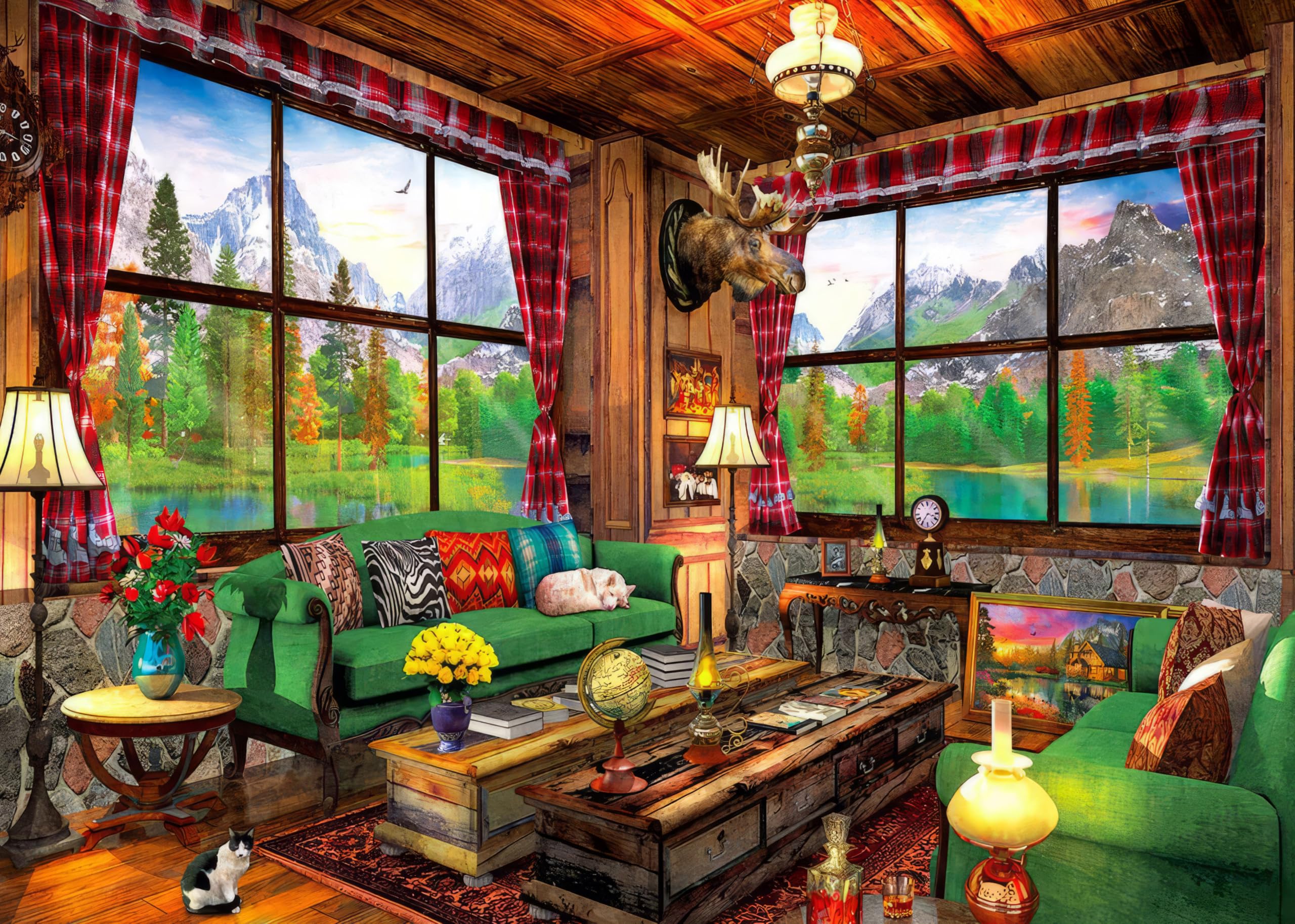 Jigsaw Puzzles for Adults 1000 Piece Elegant & Luxurious House 27.56 x 19.69 Inch Jigsaw Puzzle for Adults Educational Game 1000 Pieces Puzzles for Adult