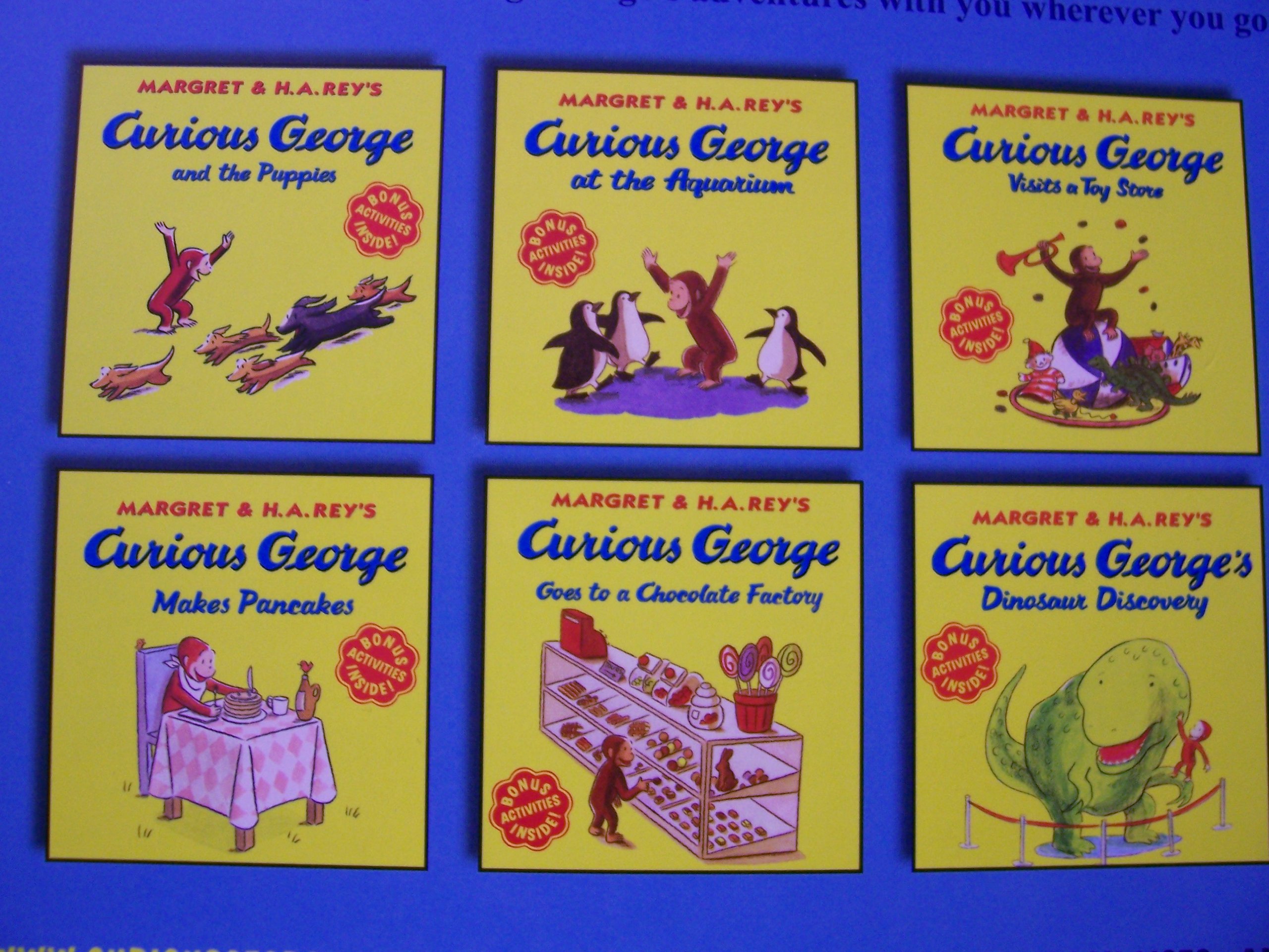 Curious GeorgeAround Town 6 Book Set with Convenient Storage Case with Handle