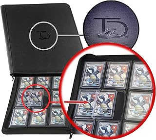 TopDeck 200 TopLoader Binder - 9 Pocket Card Binder Album - TCG Secure Storage Sleeves - Compatible with Yugioh, Magic the Gathering, Pokemon and More - Trading and Sports Card Holder