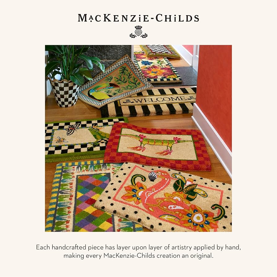 Amazon.com: MACKENZIE-CHILDS Double-Door Entrance Mat, Decorative