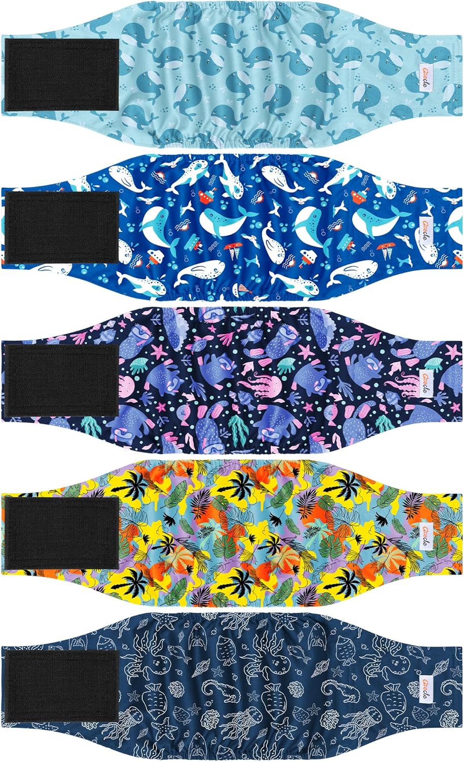 SIMILAR 5 Pack Dog Diapers Male Reusable, Premium Belly Bands for Male Dogs, High Absorbing Dog Pee Wraps for Doggie in Incontinence or Excitable Urination and Training Hawaii S Small Summer Hawaii