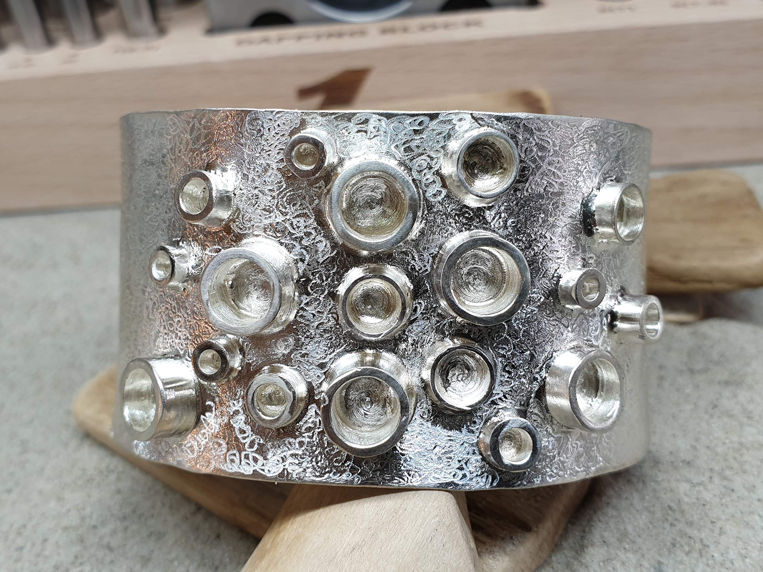 Armspange aus 925er Silber, Octopus, Designer Schmuck, Handarbeit, Unikat