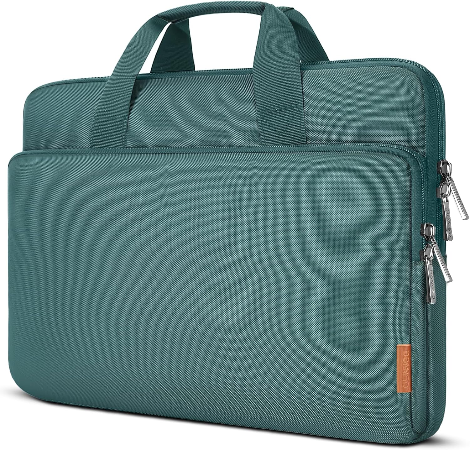 DOMISO 17 inch Laptop Sleeve Protective Case Cover Compatible with 17-17.3 inch HP Dell ASUS Lenovo Chromebook,Waterproof Computer Cases Bag with Handle,Green