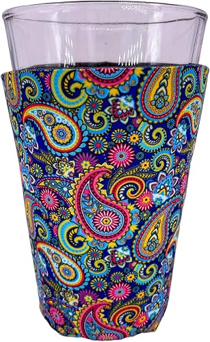 Paisley Pattern Pint Glass Coolie (2 Pack)