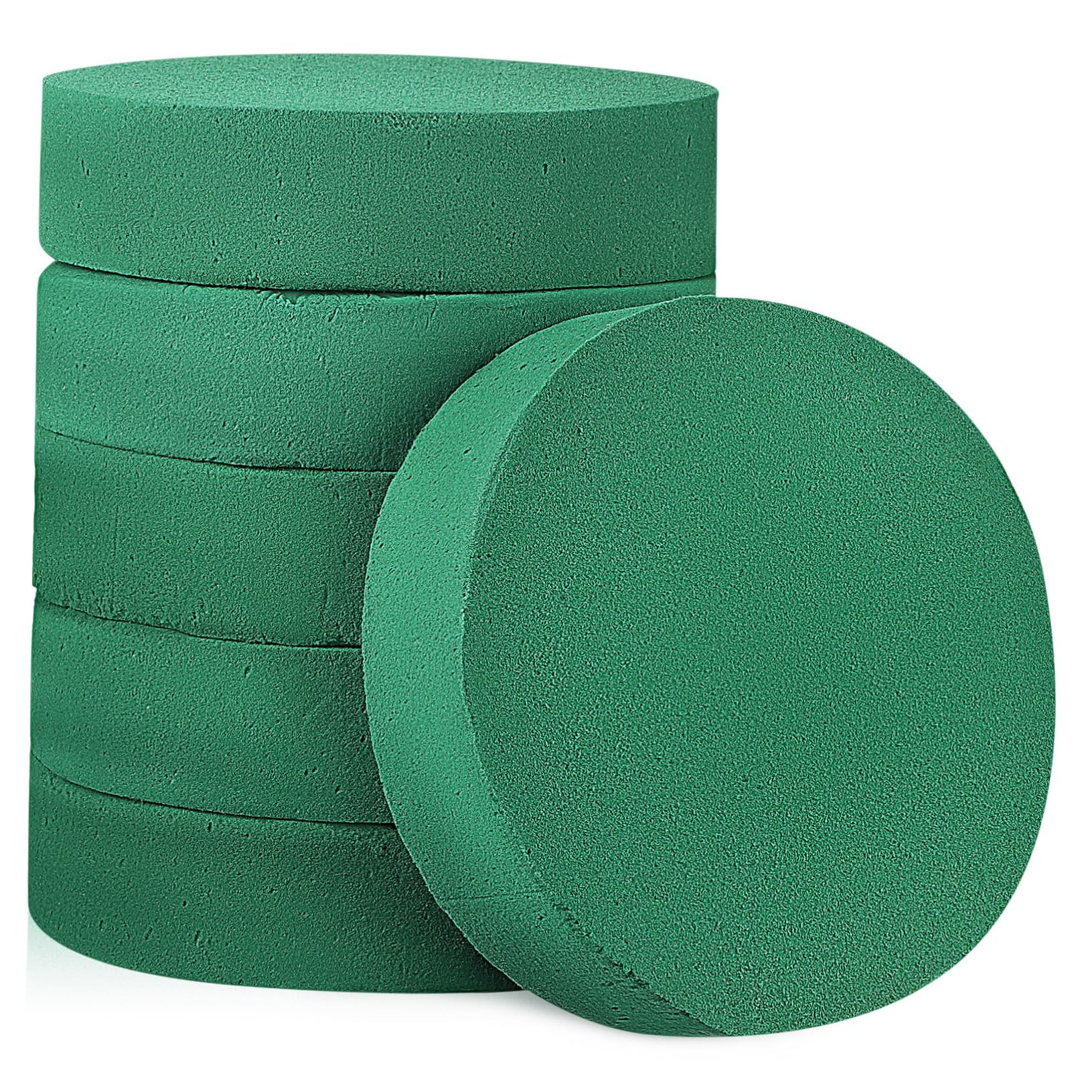 HOMSFOU 1 Juego Bloques De Espuma Floral Redonda Para Arreglos De Foam Para Flores Artificiales Y Decoración De Eventos 6 Piezas