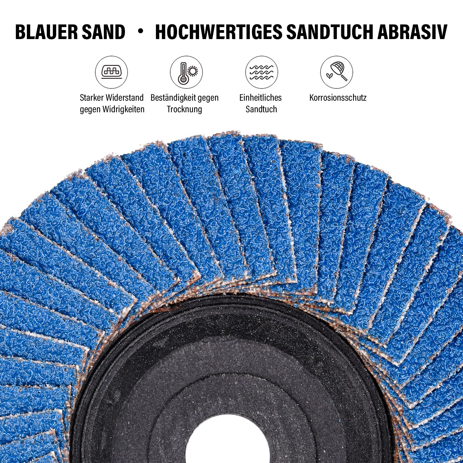 Discos Pulido Amoladora Angular Discos De Fieltro Abrasivo Para Amoladora Angular Bosch GWS 76 - Diámetro 76 Mm, Agujero 10 Mm - Varios Granos Lijas Viejas Hobbypower24