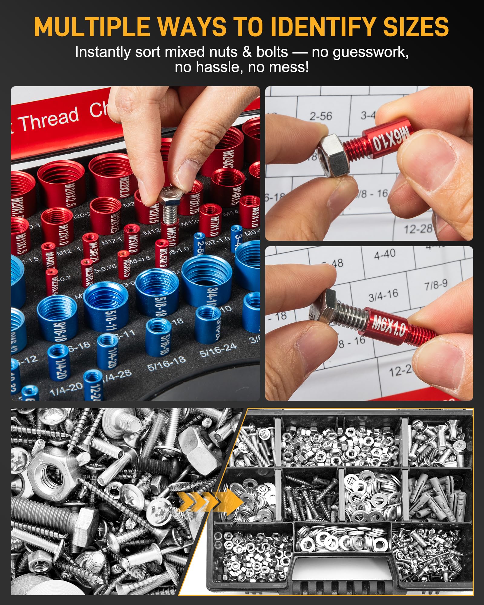 Thread Checker Kit: SAE & Metric - 66 Pcs -6
